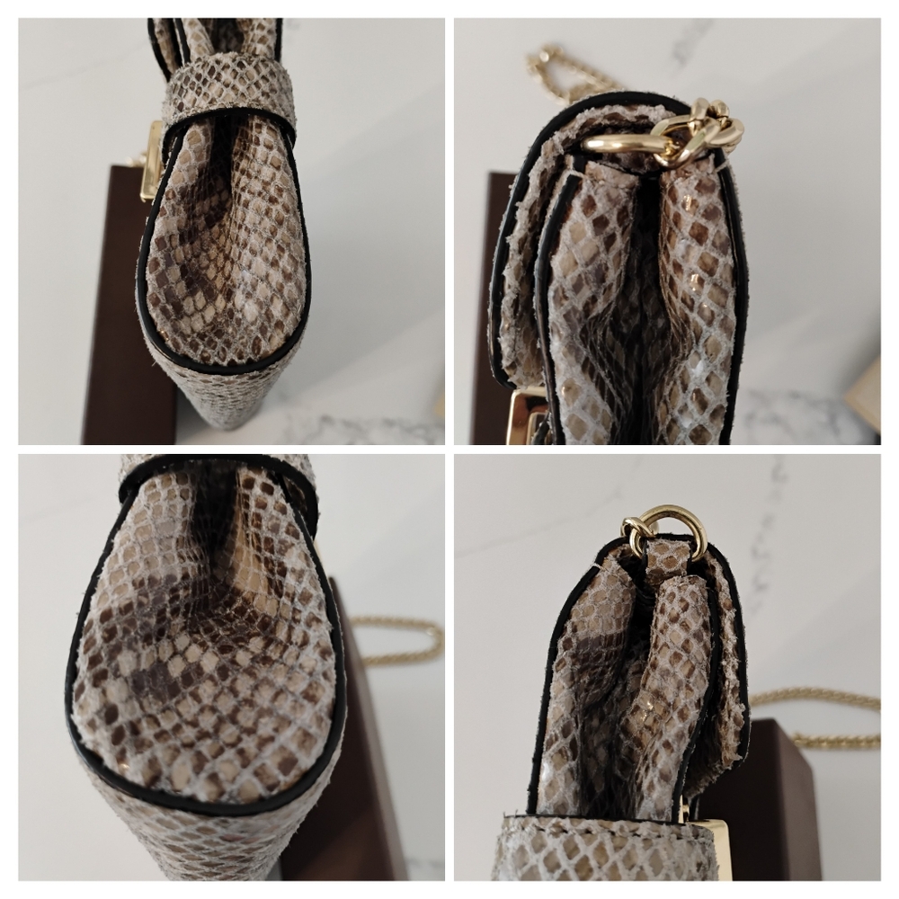 Michael Kors Snakeskin Embossed Shoulder Bag LIKE NEW - Picture 13 of 16